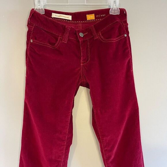 Anthropologie Pilcro and the Letterpress Fine Waled Cranberry Corduroy Pant | 25 - Picture 12 of 16